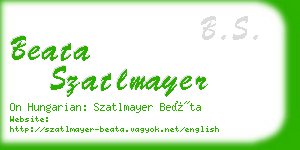 beata szatlmayer business card